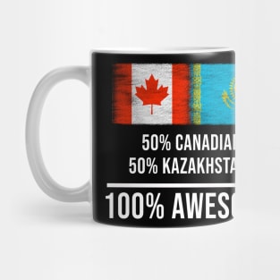 50% Canadian 50% Kazakhstani 100% Awesome - Gift for Kazakhstani Heritage From Kazakhstan Mug